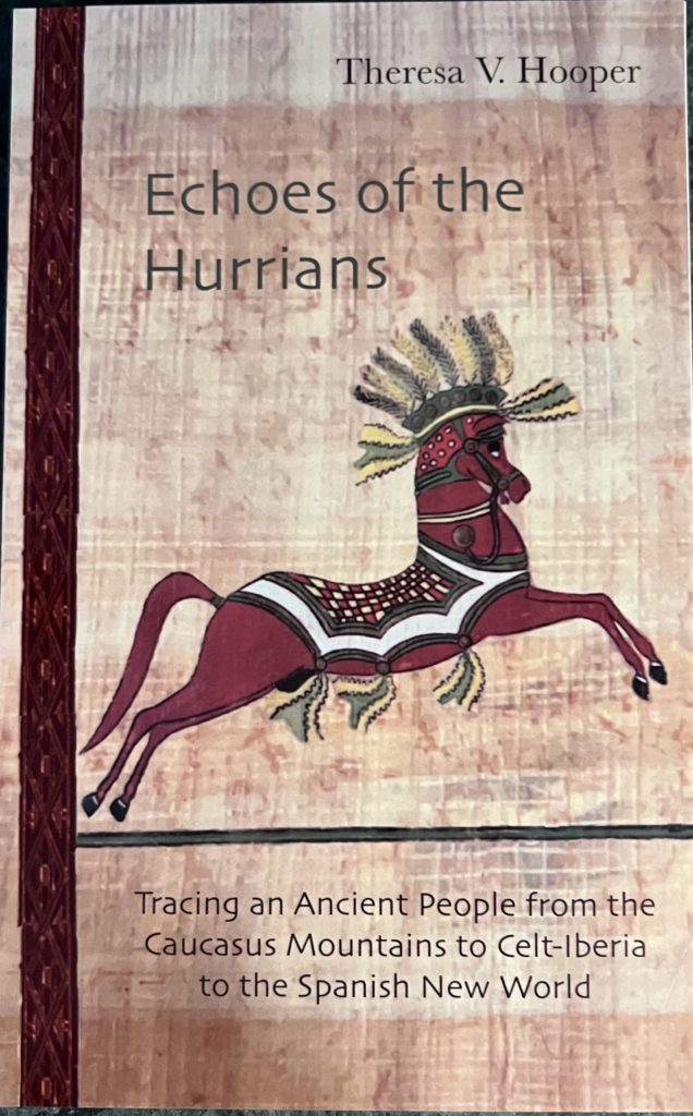 This is an image of the cover of Echoes of the Hurrians. The central image is a stylized horse trotting forth.