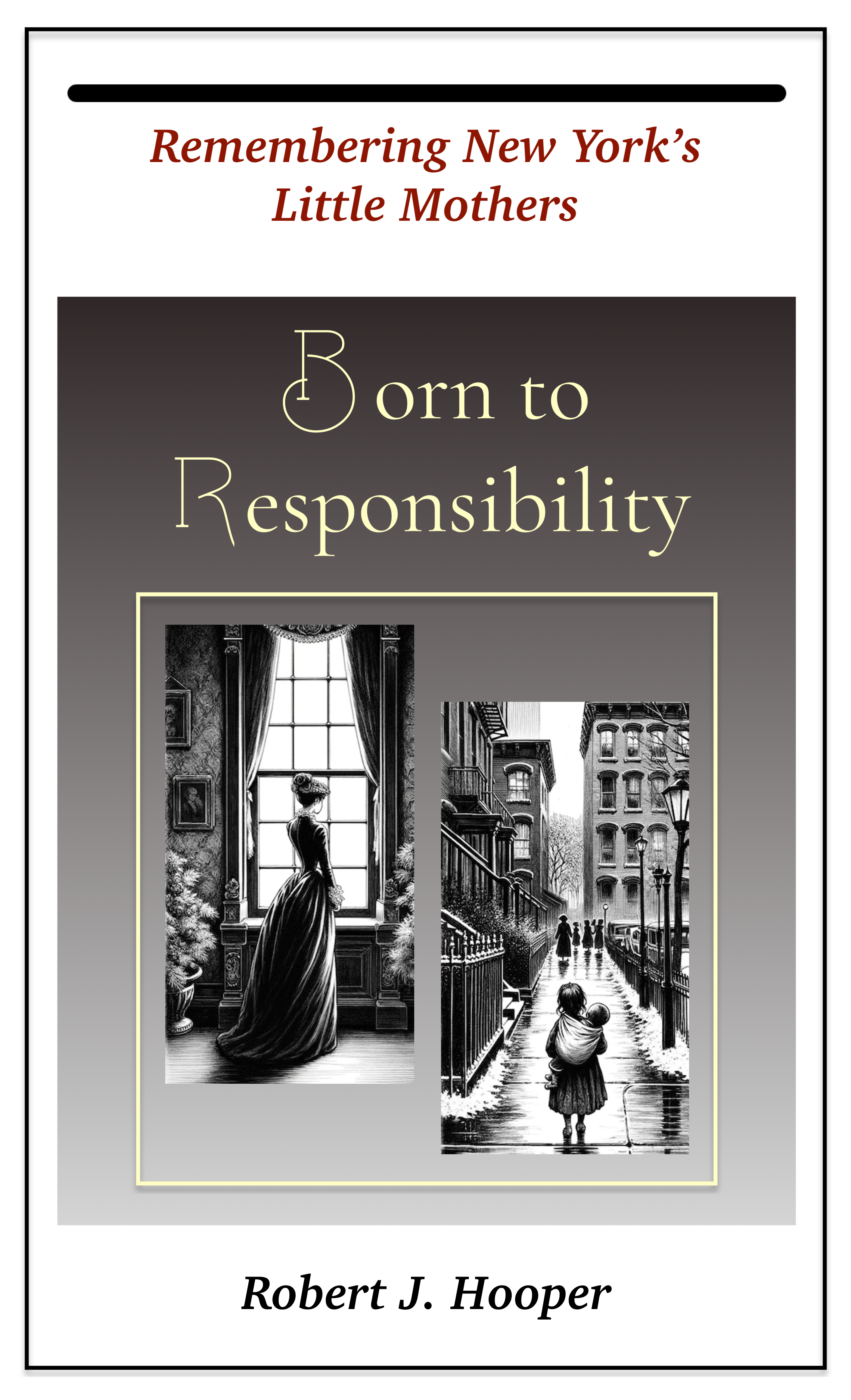This is the cover of the book Born to Responsibility The central image is a woman looking out a window. This image links to a amazon.com page.