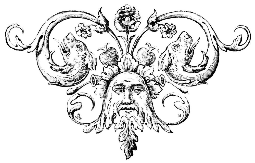 Medieval sketch of green man